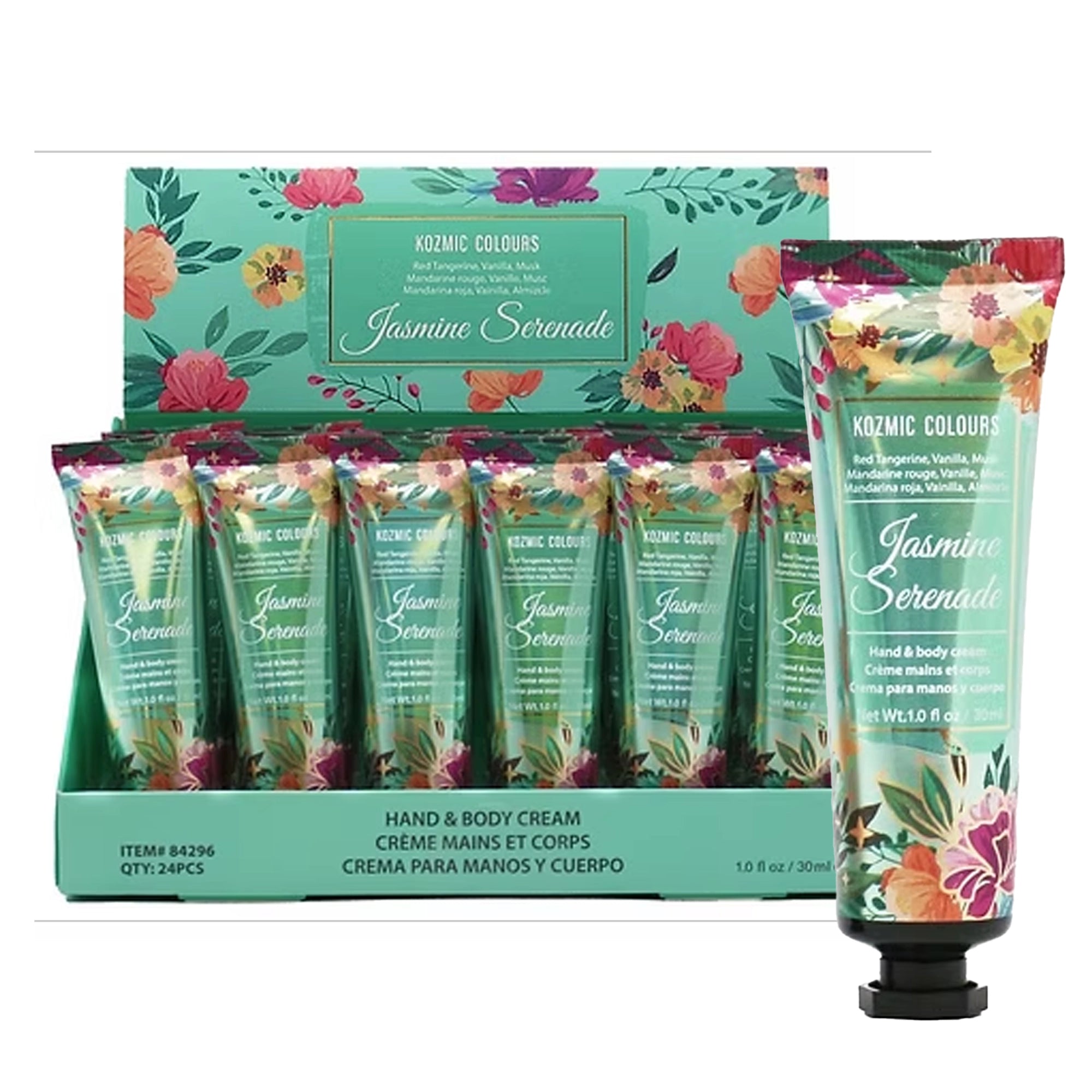 Kozmic Colours Jasmine Serenade Hand & Body Cream 24pc Display