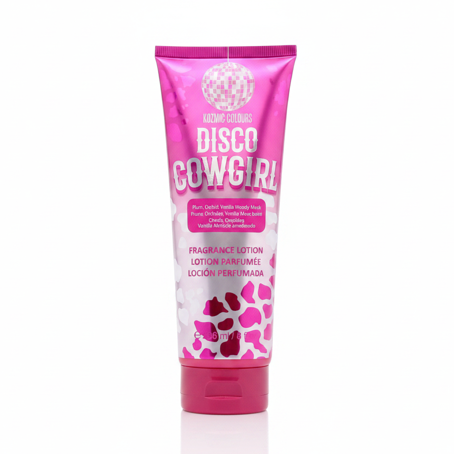 Kozmic Colours Disco Cowgirl Fragrance Lotion - Plum & Vanilla Woody Musk (236ml)