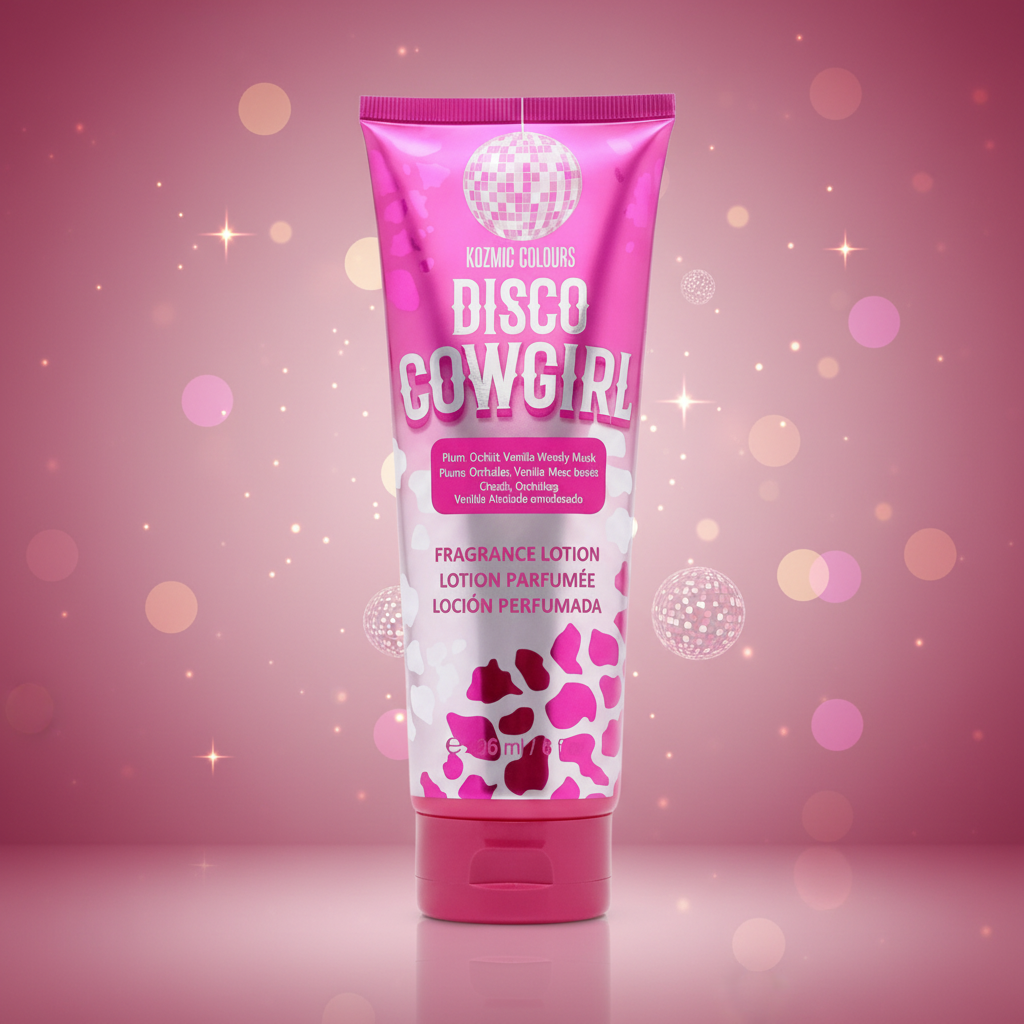 Kozmic Colours Disco Cowgirl Fragrance Lotion - Plum & Vanilla Woody Musk (236ml)