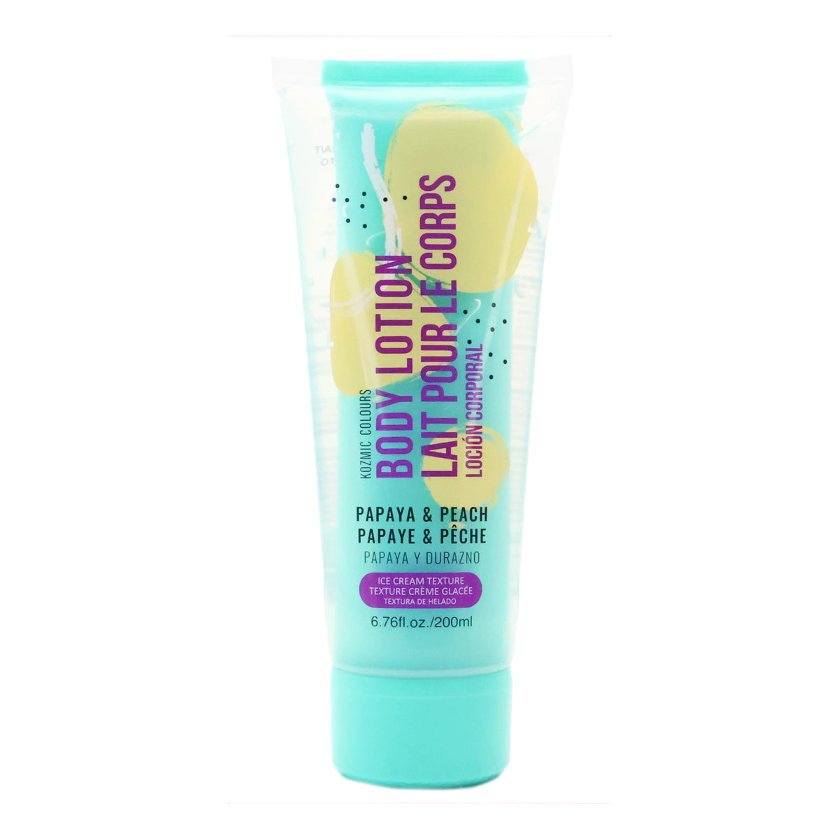 Kozmic Colours Papaya & Peach Body Lotion – Refreshing Ice Cream Texture (200ml)