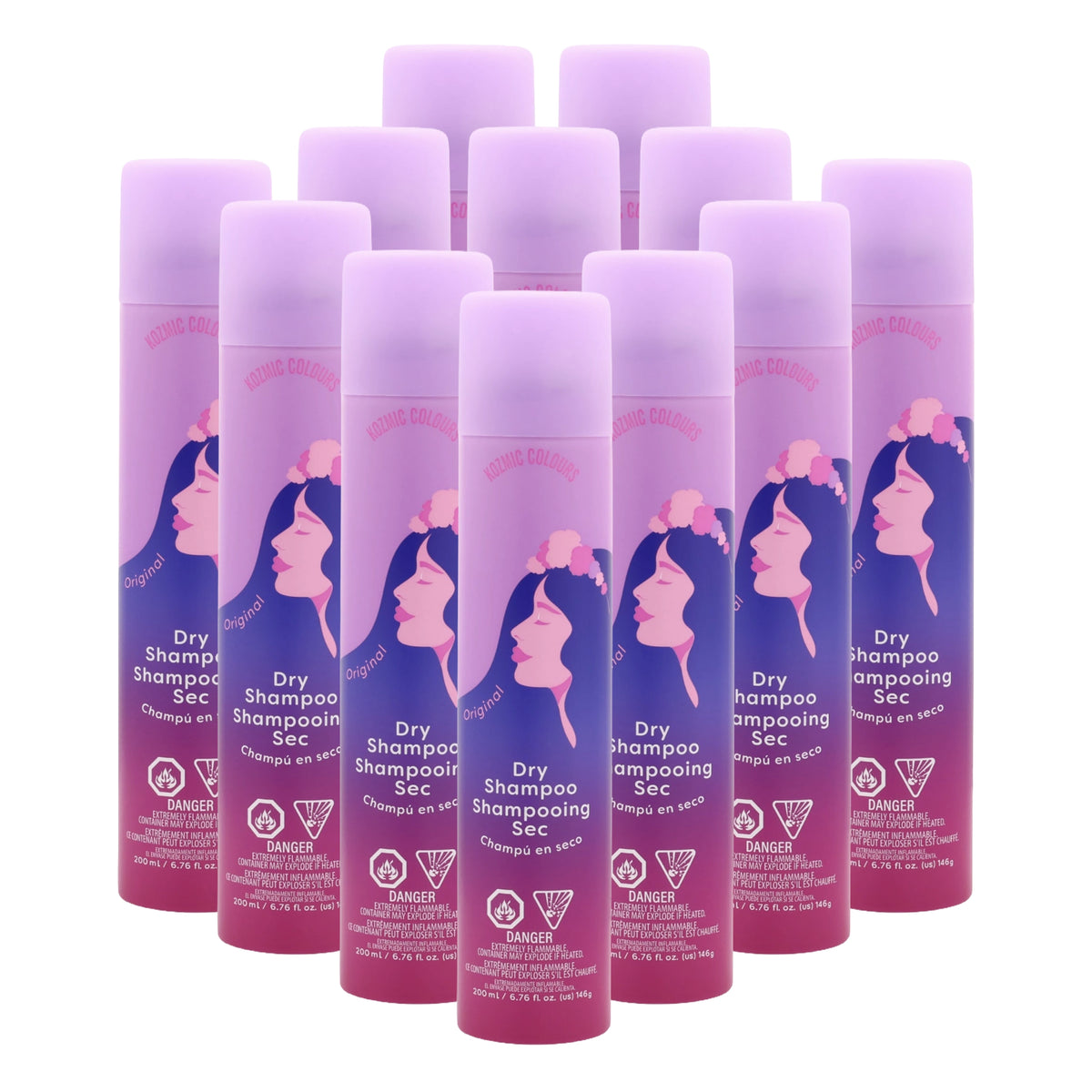 Kozmic Colours Dry Shampoo Spray – Quick Refresh No-Rinse Hair Shampoo, 200 mL / 6.76 fl oz
