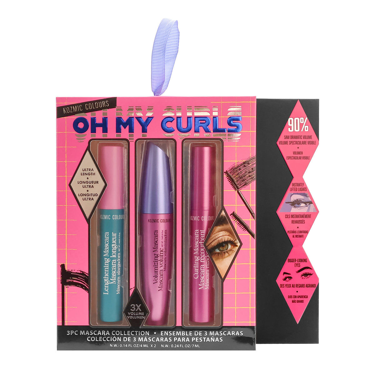 Kozmic Colours "Oh My Curls" 3-Piece Mascara Collection Set
