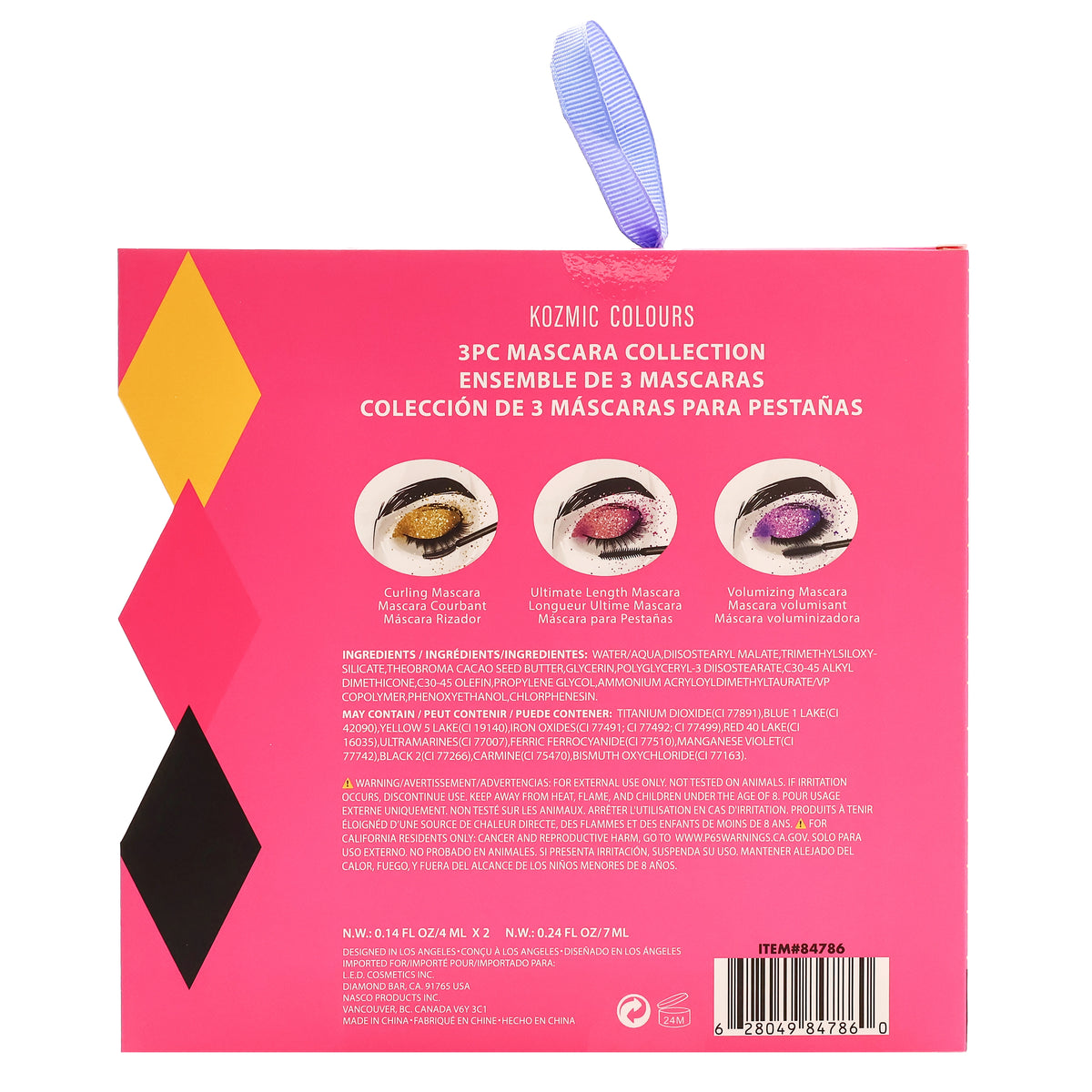 Kozmic Colours "Oh My Curls" 3-Piece Mascara Collection Set
