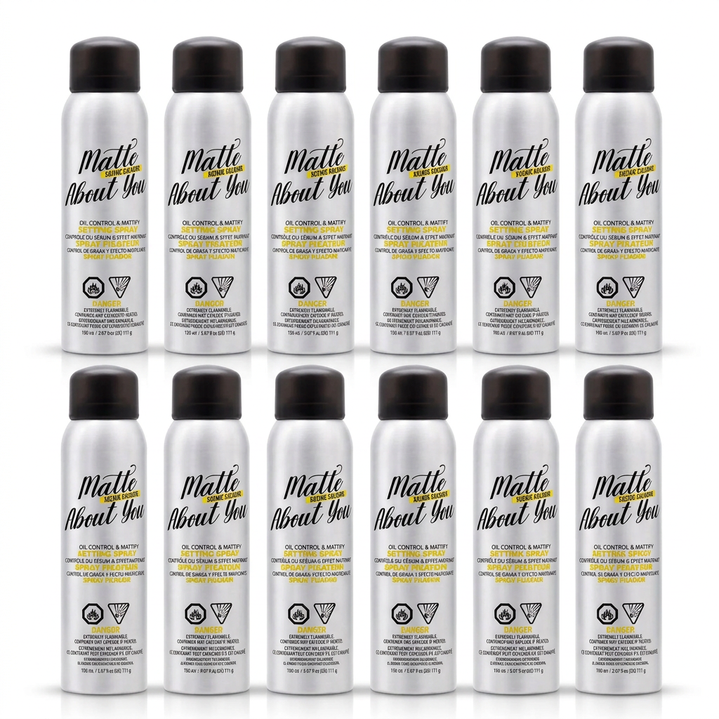 Kozmic Colours "Matte About You" Oil Control & Mattifying Setting Spray – Shine-Free Long-Lasting Finish 12-Piece Wholesale Bulk Pack