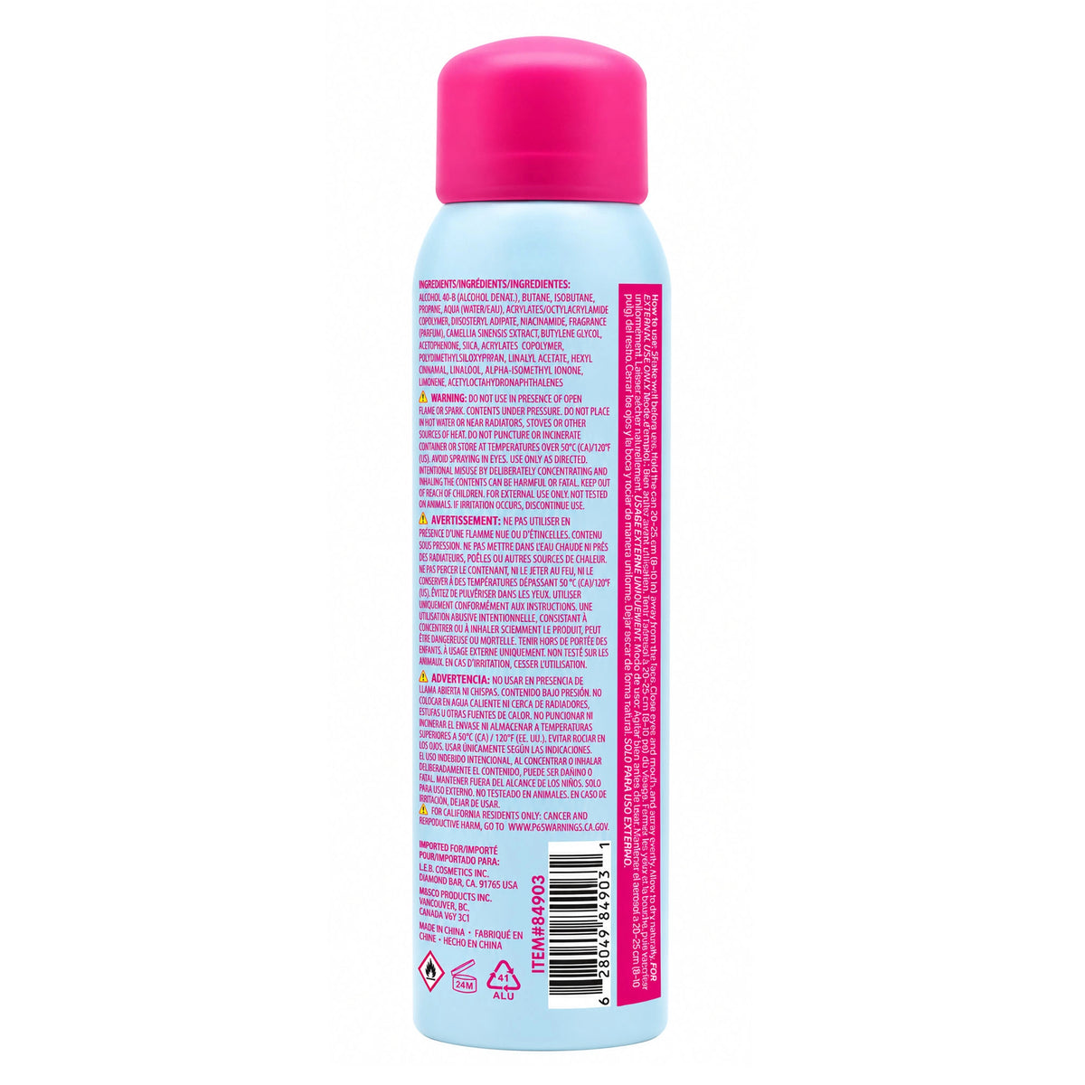 Kozmic Colours "All Day Hold" Fast-Drying & Long-Lasting Setting Spray – Bright Blue & Hot Pink 12pcs