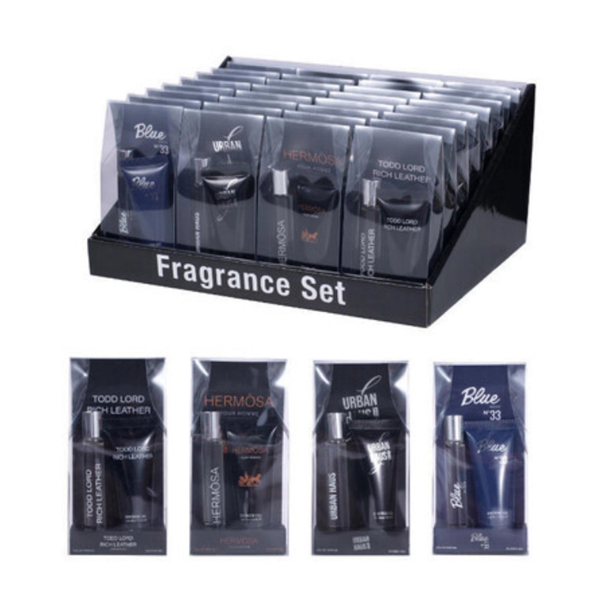 Men’s Fragrance Gift Set – 3-Piece Set with 32ml EDP + 25ml Shower Gel, Assorted Scents