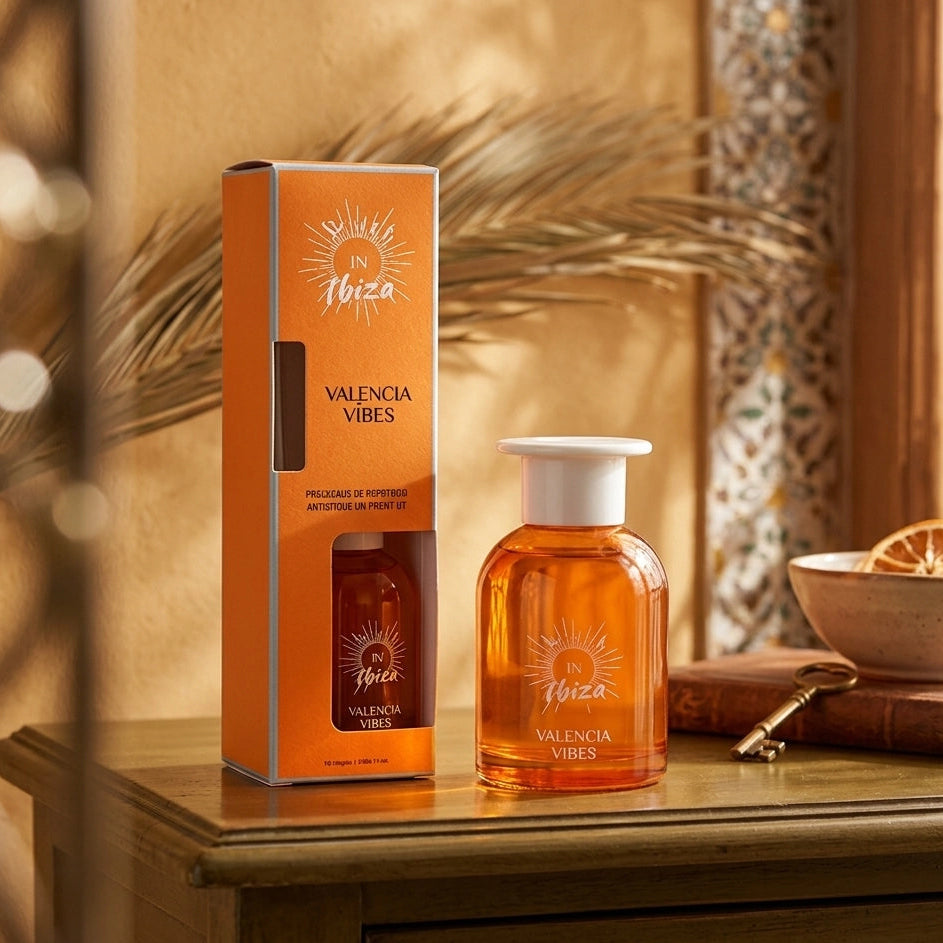 Solo En Ibiza - "Valencia Vibes" Glass Reed Diffuser 4.06OZ/120 mL