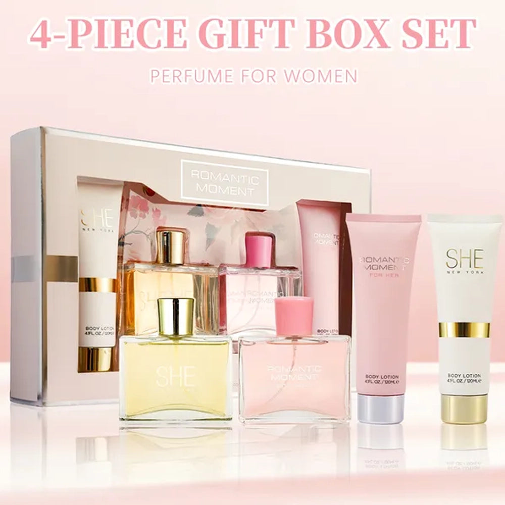 Romantic Moment 4-Piece Women’s Fragrance & Body Care Gift Set MSA88434