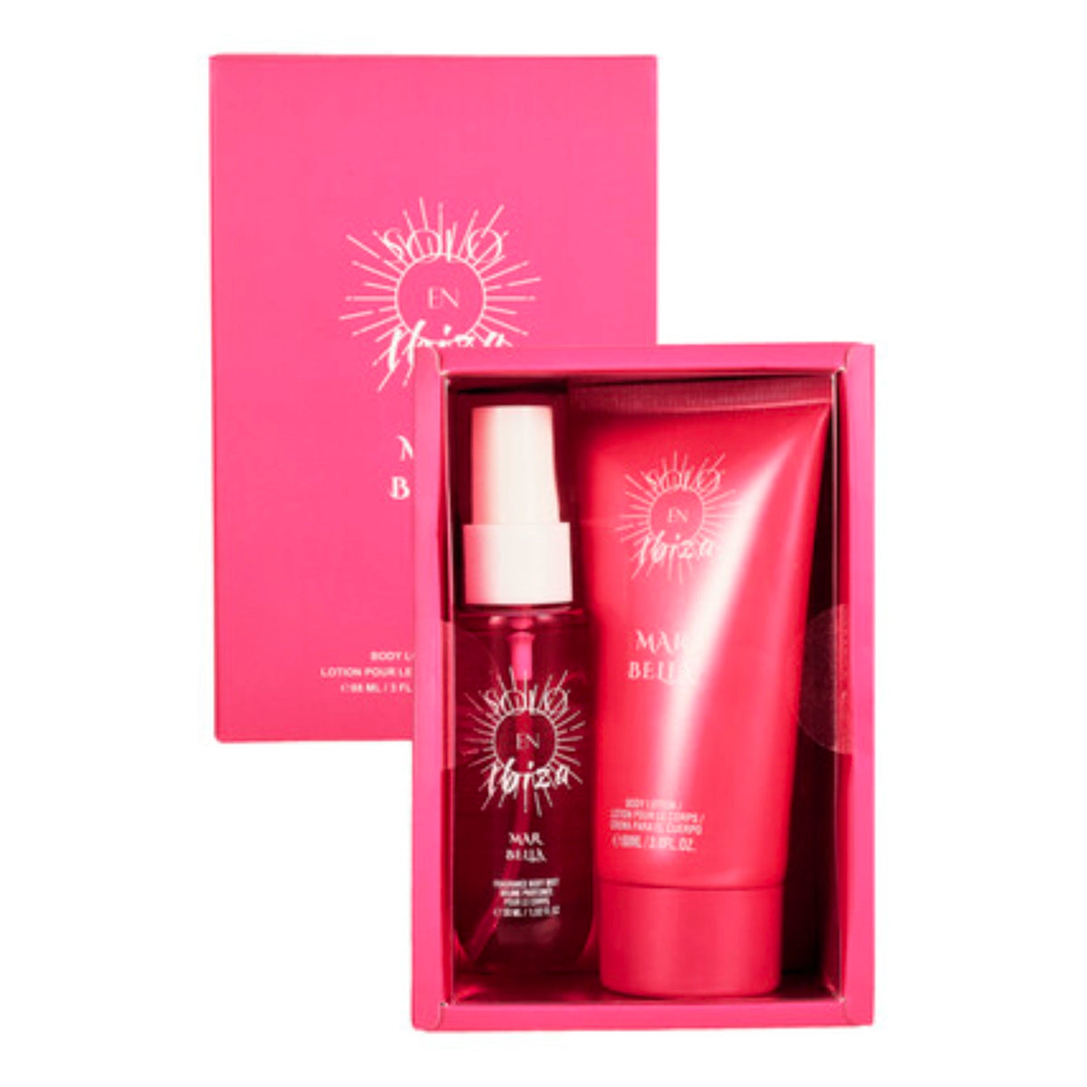 Solo En Ibiza Marbella Women's 2-Piece Mini Body Care Gift Set – Body Mist (1.02 fl oz / 30ml) & Body Lotion (3 fl oz / 88ml)