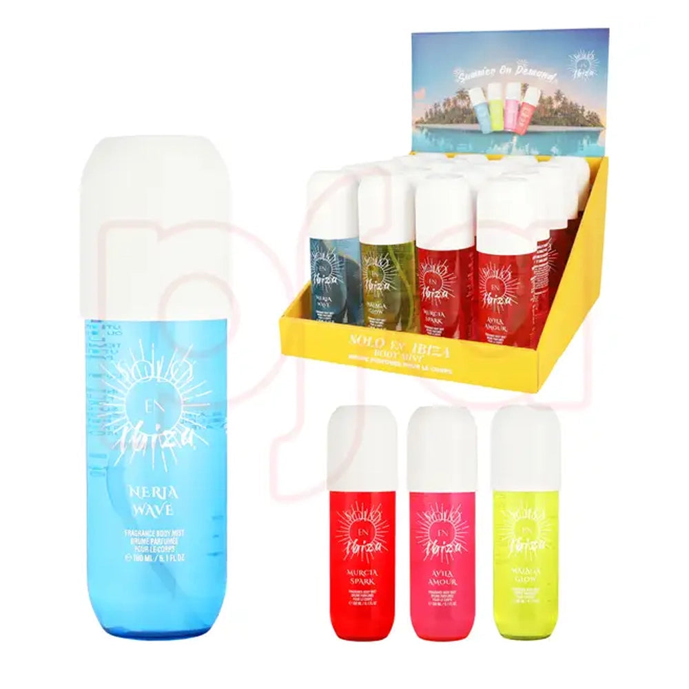 Solo En Ibiza Body Mist Collection – 6.1oz (180ml) Refreshing Summer Fragrances