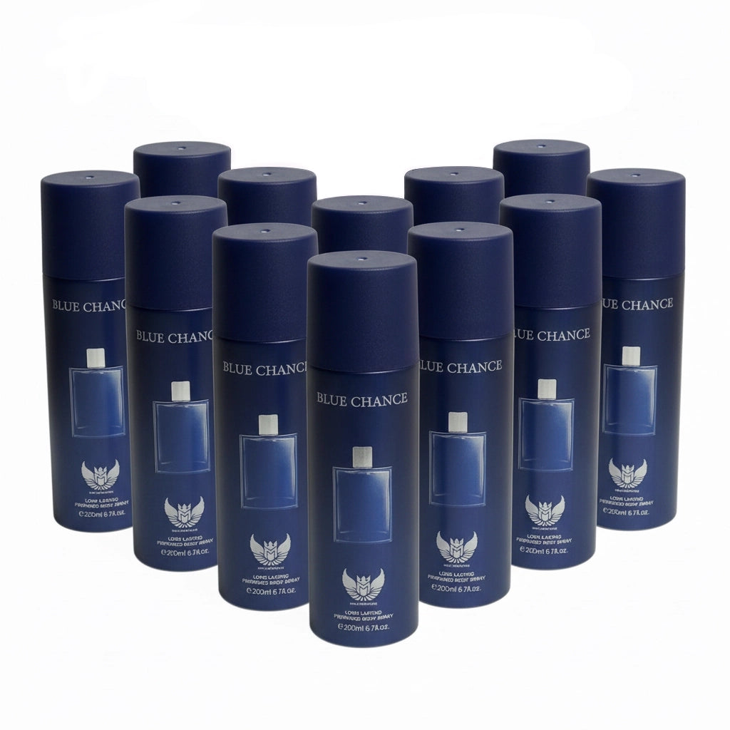 Blue Chance by Millionaire – Perfumed Body Spray for Men - Affordable Fragrance Dupe (200ml / 6.7 fl.oz.)