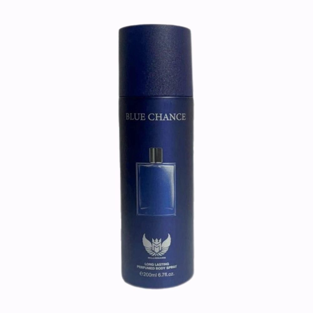 Blue Chance by Millionaire – Perfumed Body Spray for Men - Affordable Fragrance Dupe (200ml / 6.7 fl.oz.)