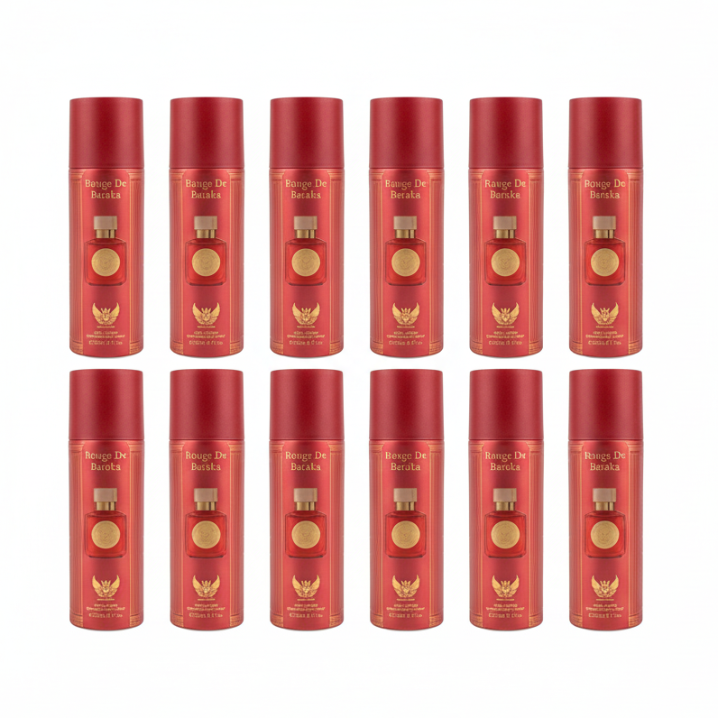 Millionaire Rouge De Baraka Perfumed Body Spray for Men & Women – 200ml (6.7 fl.oz.) | Long-Lasting Luxury Fragrance Deodorant - Affordable Fragrance Dupe