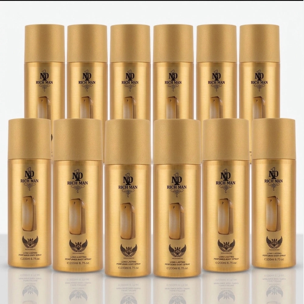 No. 1 Rich Man Long Lasting Perfumed Body Spray for Men - 200ml (6.7 fl. oz.) - Affordable Fragrance Dupe