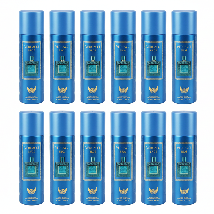 Vercacci Bros Long Lasting Perfumed Body Spray for Men – 200ml (6.6 Fl. Oz.)