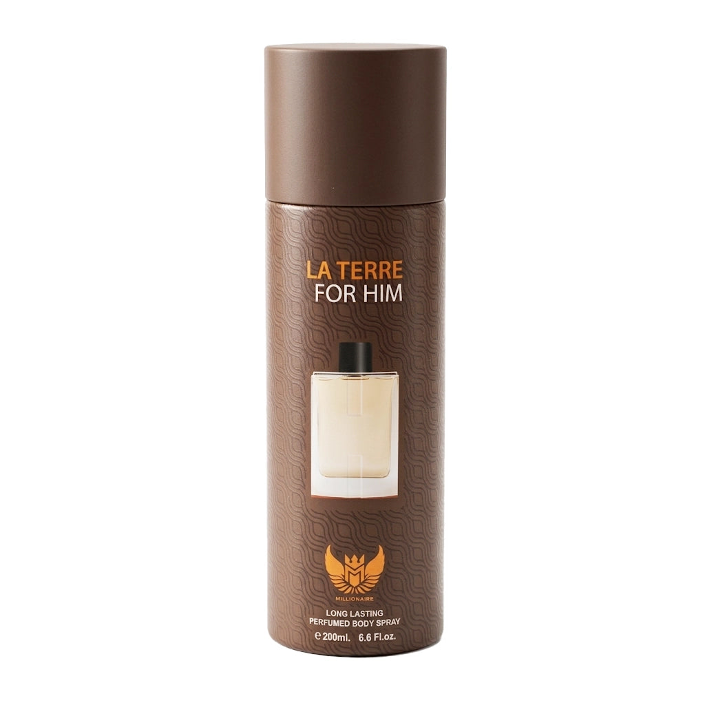 Millionaire La Terre for Him | Long-Lasting Perfumed Body Spray - Affordable Fragrance Dupe (200ml)