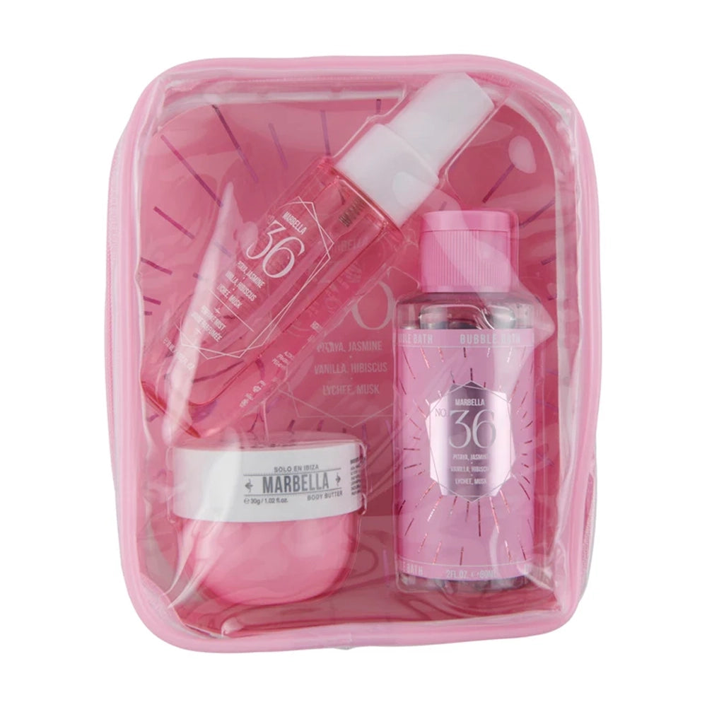 Solo En Ibiza Marbella Travel Bath & Body Gift Set – Perfume Mist, Bubble Bath & Body Butter