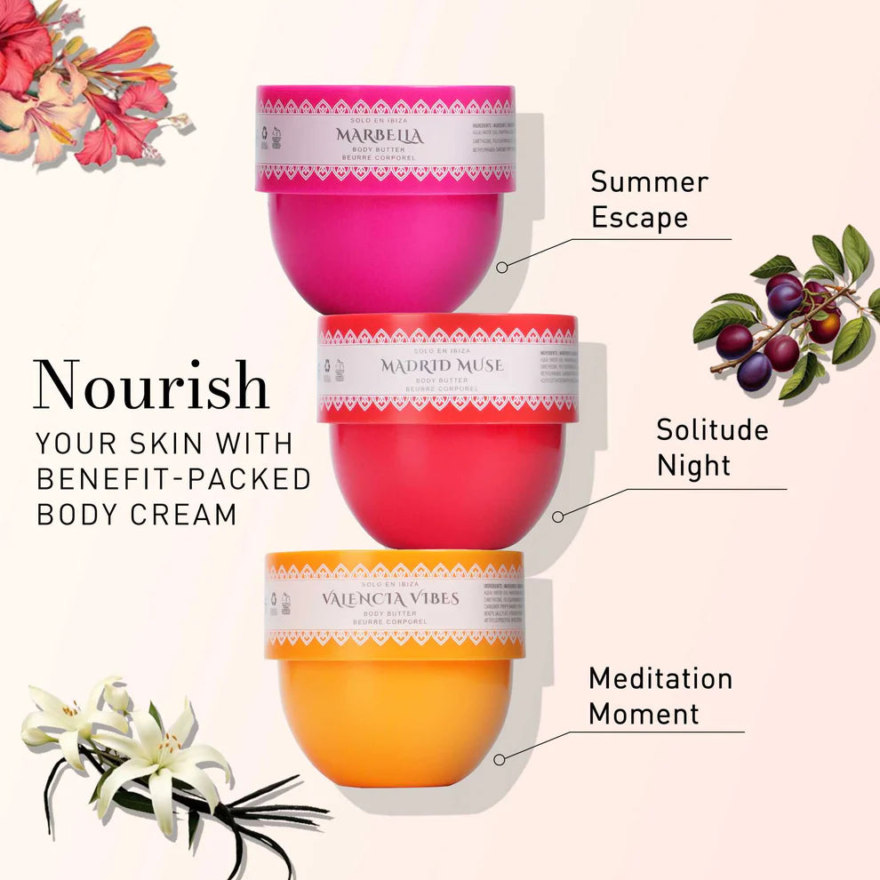 SOLO EN IBIZA - 3pcs Body Butter 50g/1.76oz-Madrid Muse / Valencia Vibes / Marbella