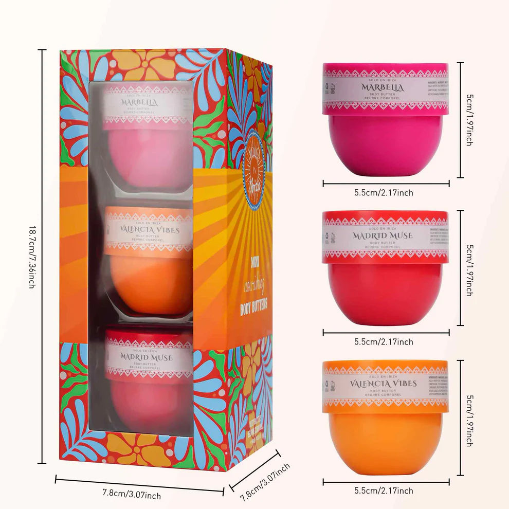 SOLO EN IBIZA - 3pcs Body Butter 50g/1.76oz-Madrid Muse / Valencia Vibes / Marbella