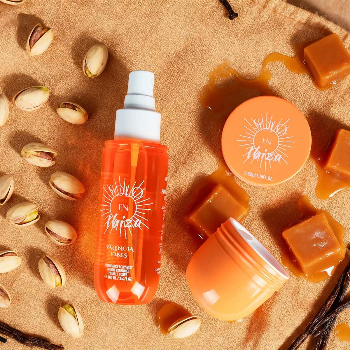 Solo En Ibiza Valencia Vibes Women's 2-Piece Tropical Gift Set – Fragrance Body Mist (3.4 fl oz / 100ml) & Body Cream (1.76 fl oz / 50g)