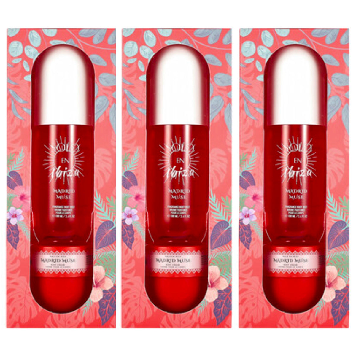 Solo En Ibiza Madrid Muse Women's 2-Piece Tropical Gift Set – Fragrance Body Mist (3.4 fl oz / 100ml) & Body Cream (1.76 fl oz / 50g)