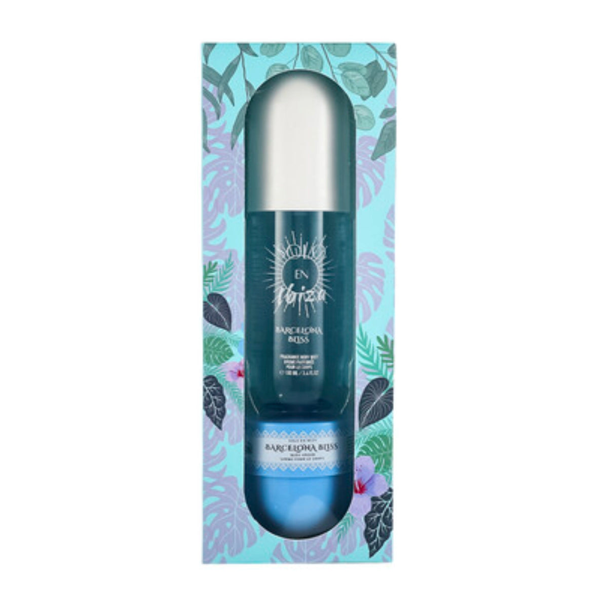 Solo En Ibiza Barcelona Bliss Women's 2-Piece Tropical Gift Set – Fragrance Body Mist (3.4 fl oz / 100ml) & Body Cream (1.76 fl oz / 50g)