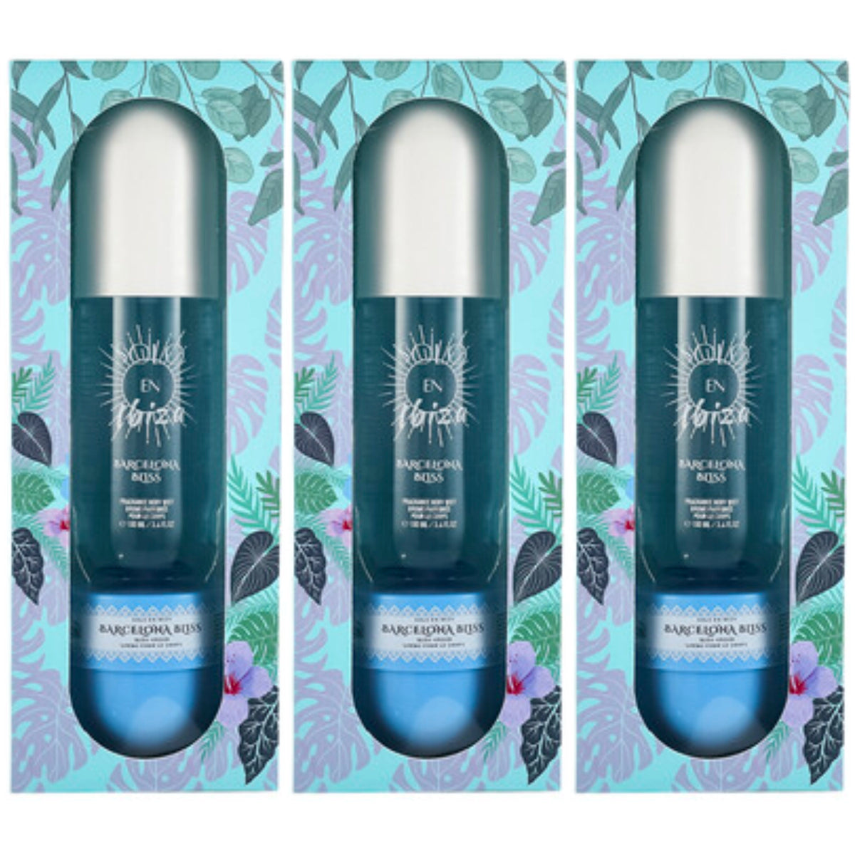 Solo En Ibiza Barcelona Bliss Women's 2-Piece Tropical Gift Set – Fragrance Body Mist (3.4 fl oz / 100ml) & Body Cream (1.76 fl oz / 50g)