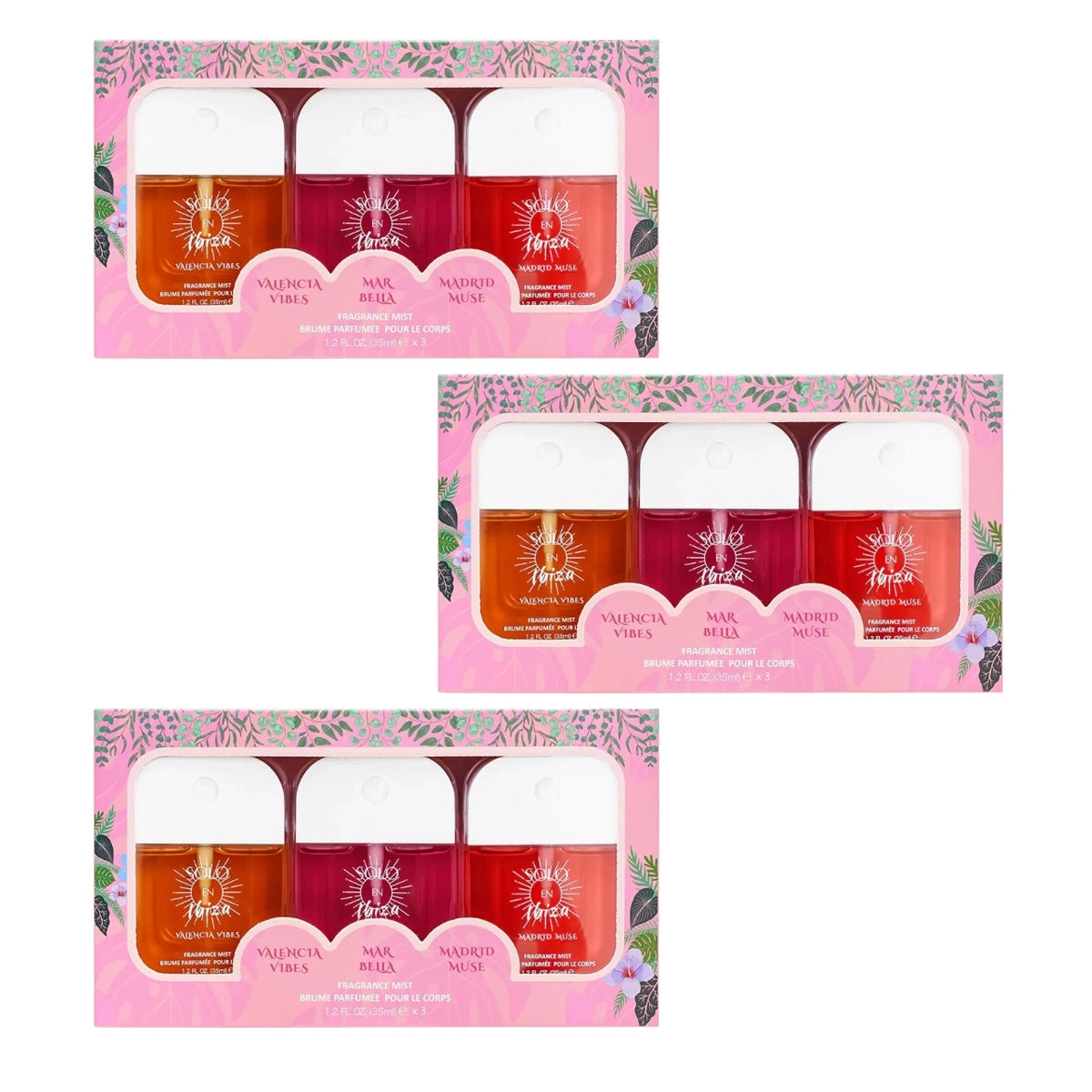 Solo en Ibiza Fragrance Mist Trio – Travel Gift Set (3 x 35ml)