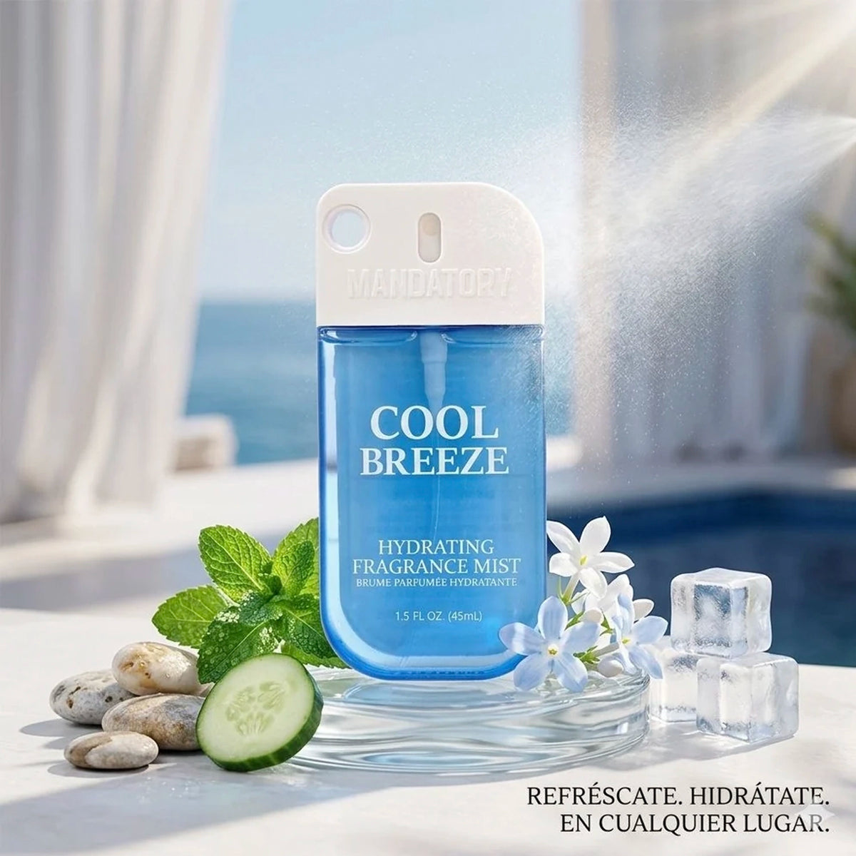MANDATORY Men's Hydrating Fragrance Mist Spray – 1.5 fl oz / 45ml Pocket-Sized Travel Body Spray (Up to 600 Sprays)