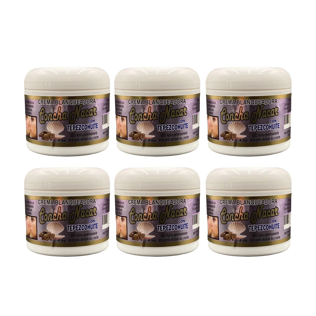 Concha Nacar with Tepezcohuite Natural Skin Brightening Cream - 4 oz