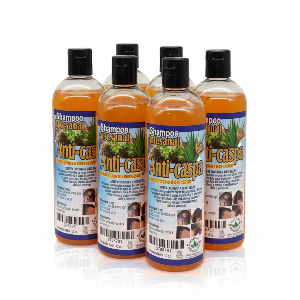 Shampoo Artesanal Anti-Caspa – Natural Dandruff & Scalp Relief (16 oz)