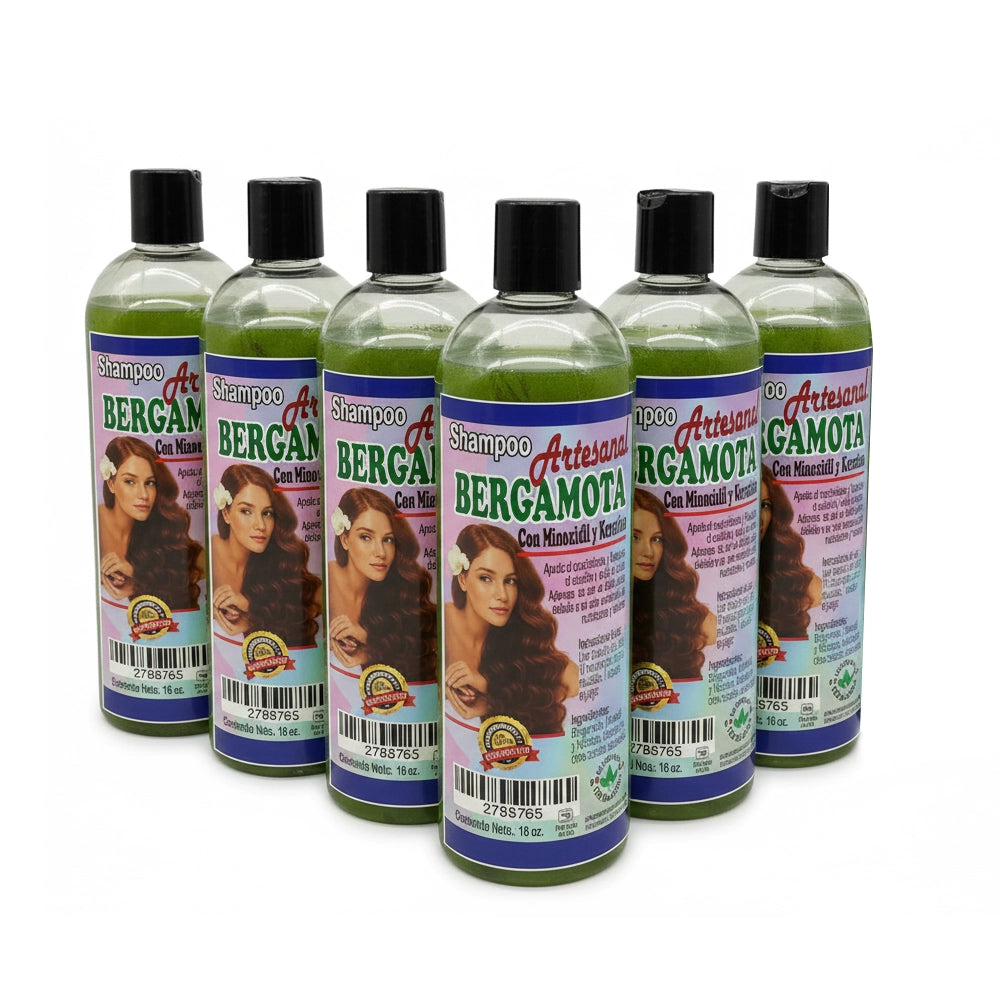Artisanal Bergamot Shampoo with Minoxidil & Keratin (16 oz)