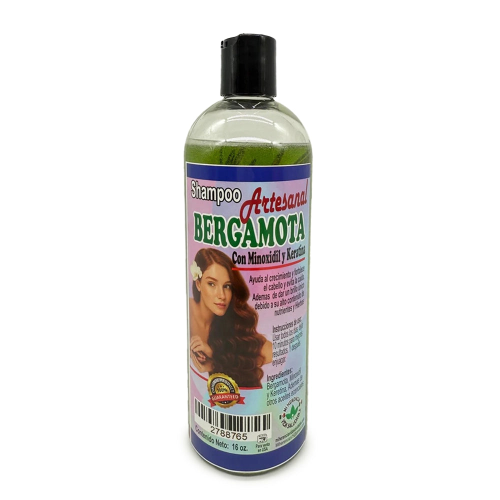 Artisanal Bergamot Shampoo with Minoxidil & Keratin (16 oz)