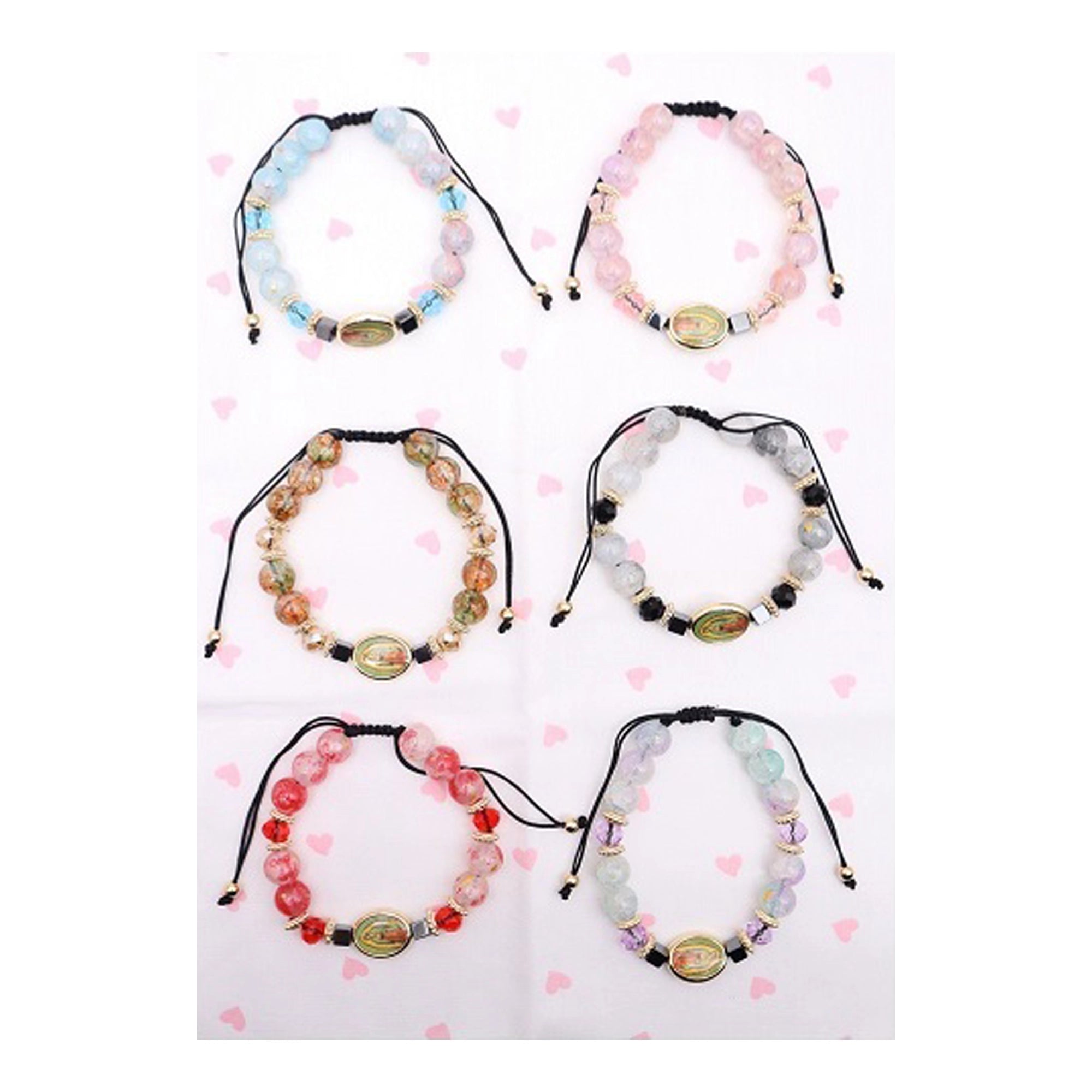 Our Lady of Guadalupe Beaded Bracelet – Adjustable Religious Protection Jewelry (ABR1371)