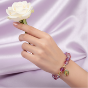 Divine Grace Miraculous Medal Stretch Bracelet with Vibrant Ombre Beads (ABR1373)