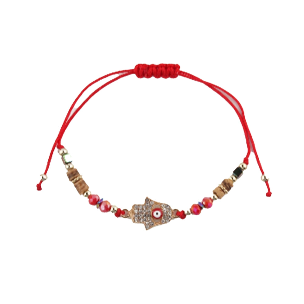 Boho Hamsa & Evil Eye Protection Bracelet Set (12-Pack) - Adjustable