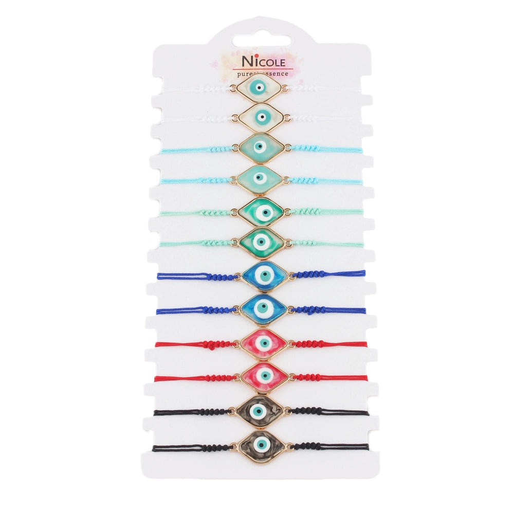 Protect Your Vibe: Nicole Evil Eye Protection Bracelet Set (12 Colors)