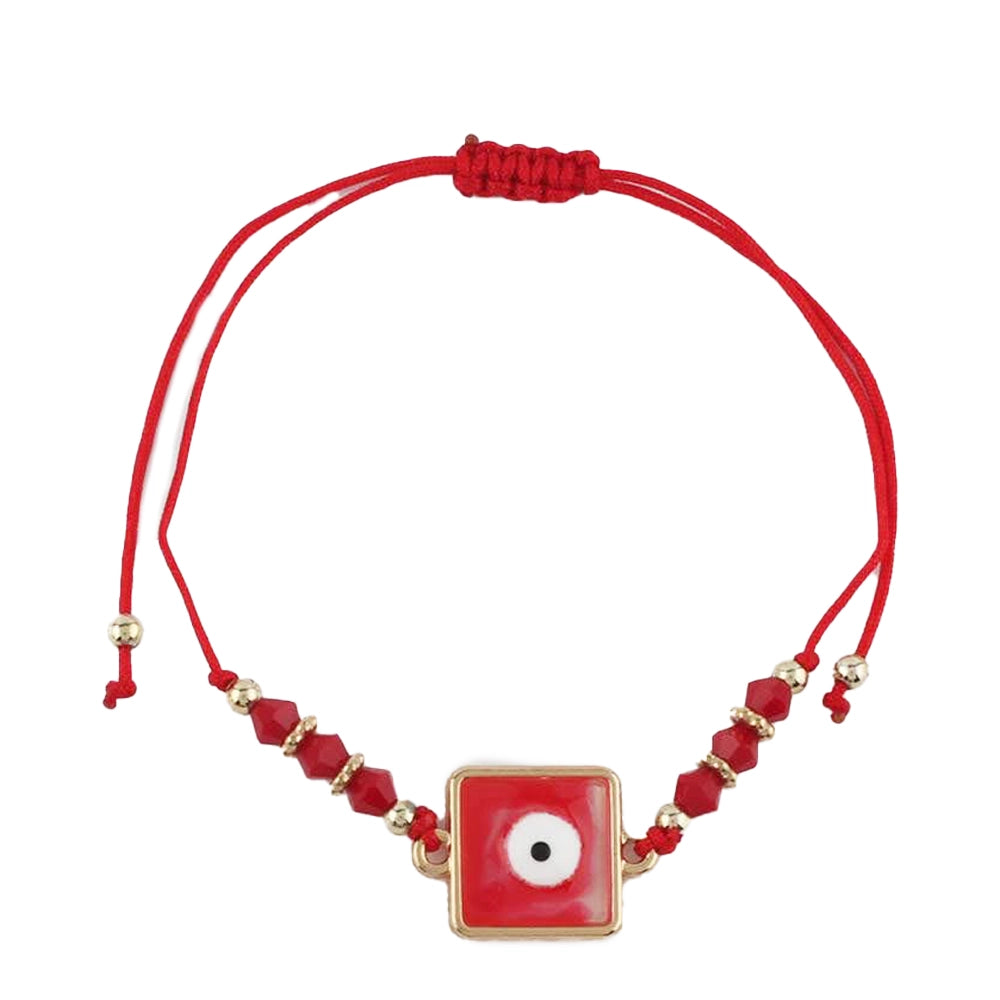 Evil Eye Protection Bracelet Set - Adjustable Red & Blue Nazar Charms