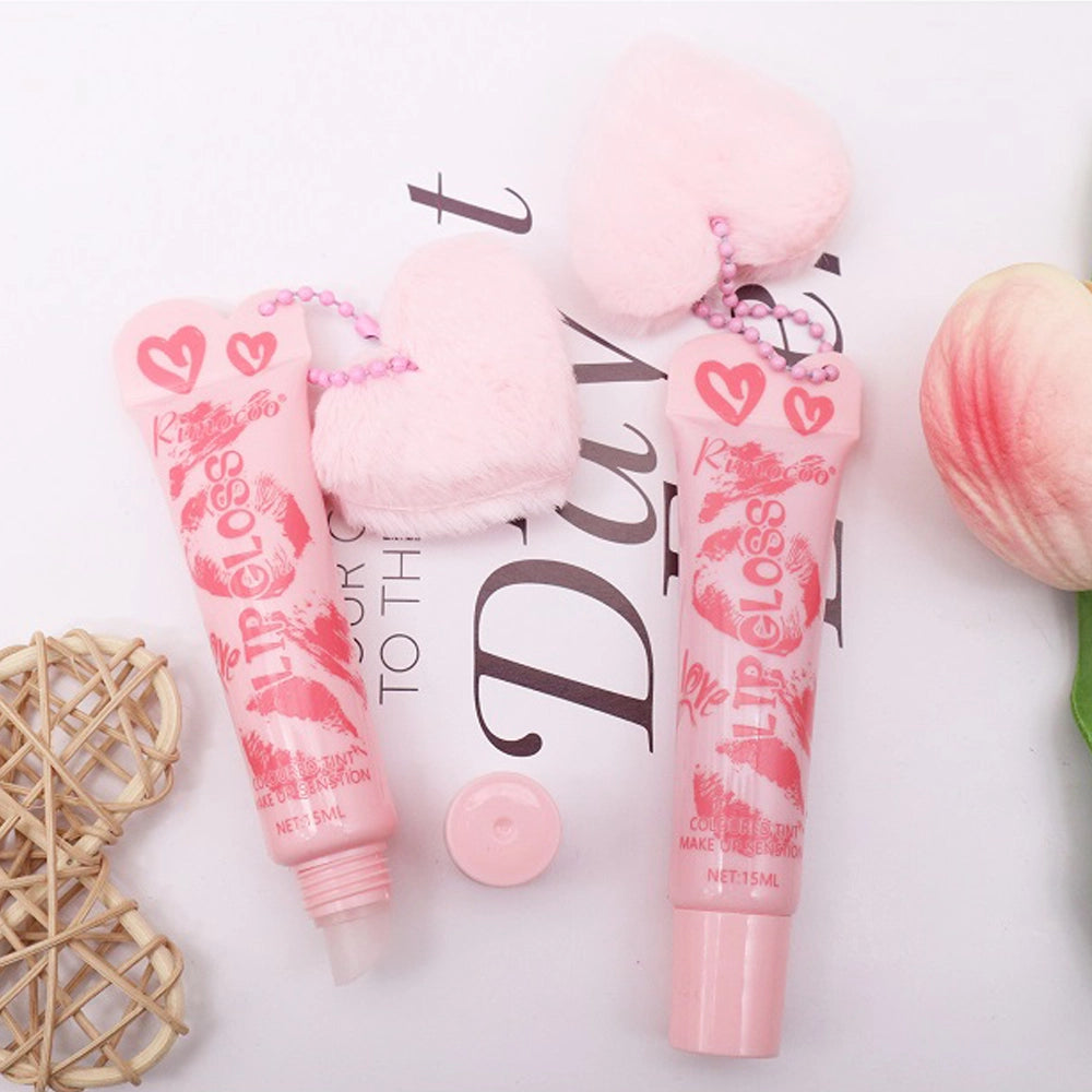 Rimocoo Heart Plush Lip Gloss – High-Shine & Ultra-Hydrating (ACO2074)