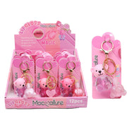 2-in-1 Teddy Bear Keychain Lip Gloss – Hydrating & Shimmering Magic Lip Oil (ACO2083)