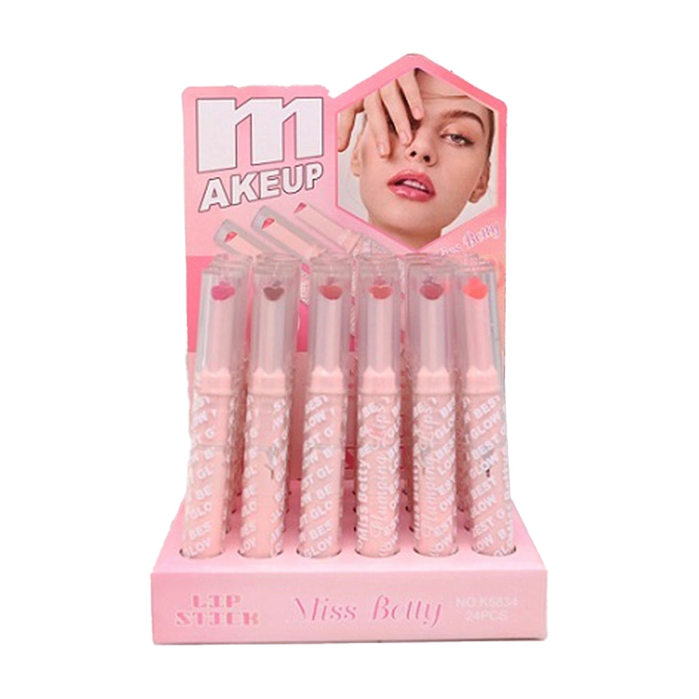 Miss Betty Heart-Shaped Jelly Lipstick Set – Moisturizing Tinted Lip Balm with Heart Core (AC02086)