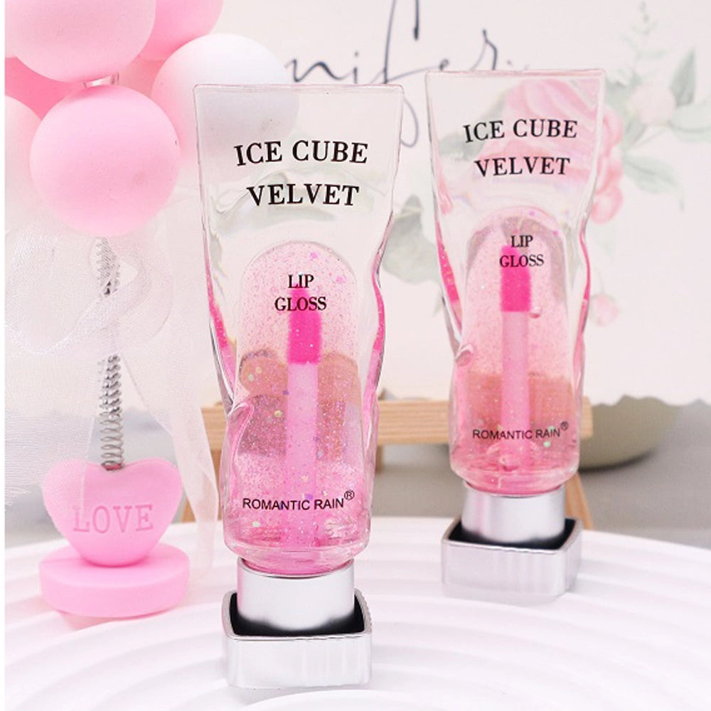 ICE CUBE VELVET Romantic Rain Lip Gloss – Crystal Clear Shine & Hydration (ACO2088)