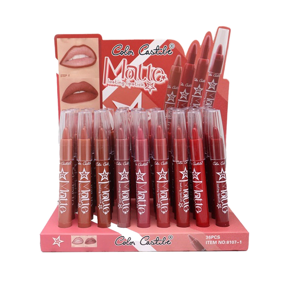 Color Castile Matte Lasting Lipstick Crayon – Bold Color & Precision (ACO2107)
