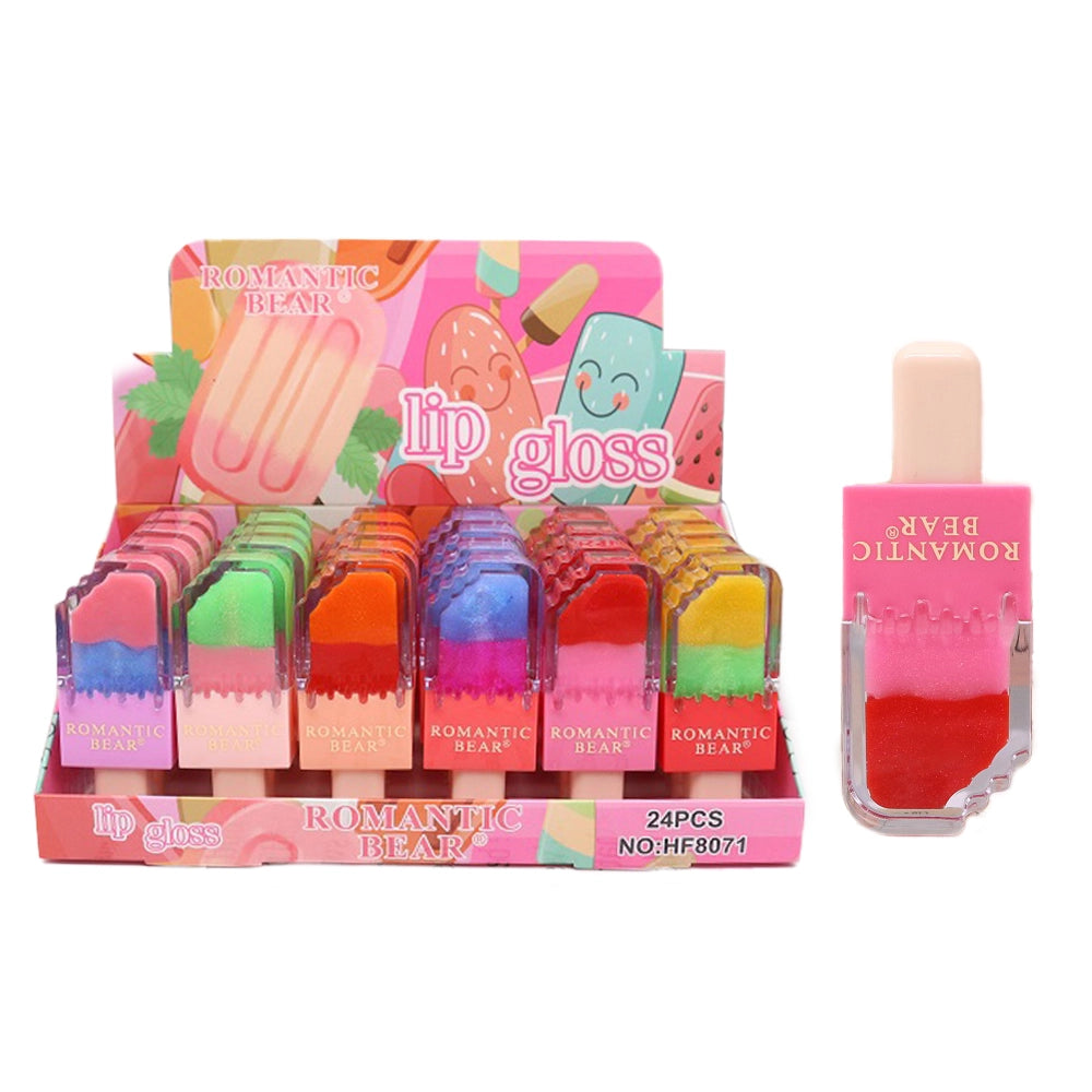 Romantic Bear Popsicle Lip Gloss – Hydrating Fruit-Tinted Shine (ACO2135)