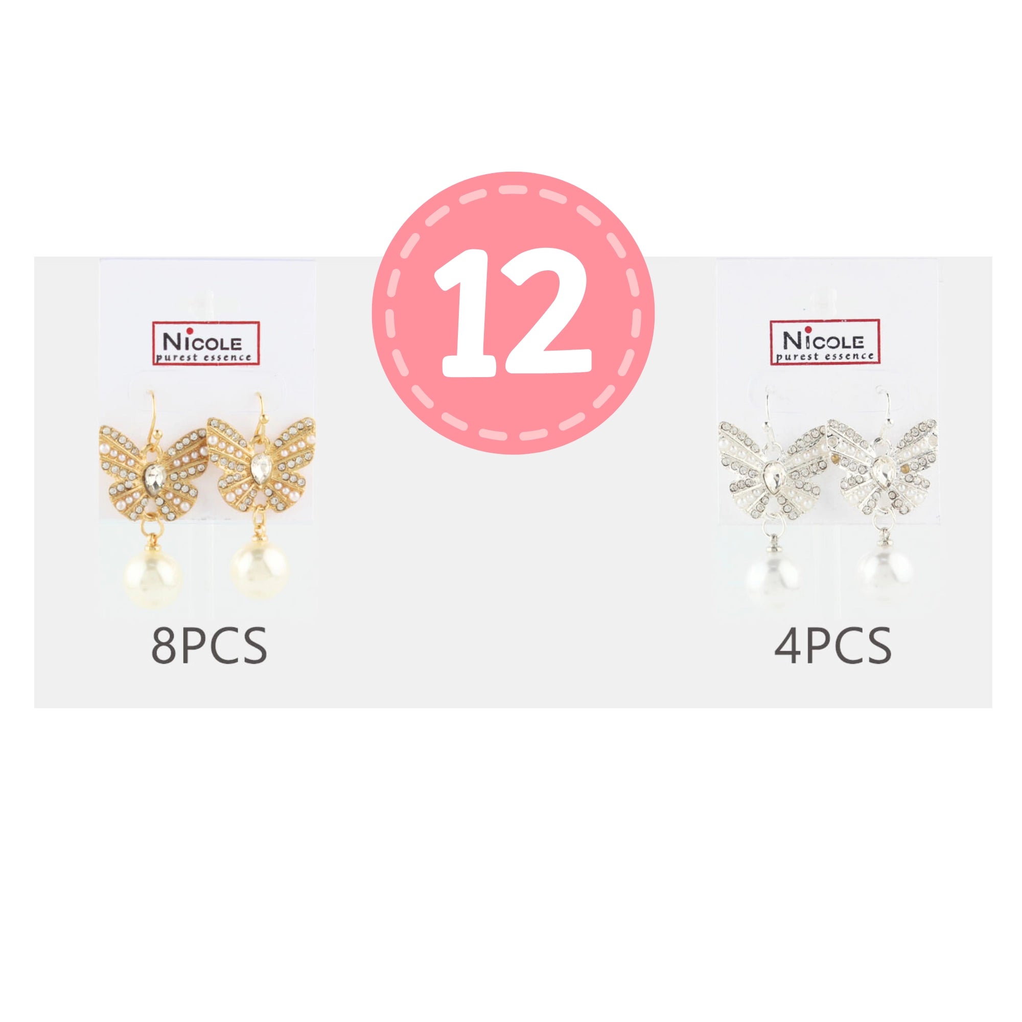 Whimsical Gold-Tone Butterfly Dangle Earrings | Vintage-Inspired Pearl & Rhinestone Jewelry