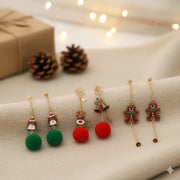 Jolly Christmas Cheer Dangle Earrings - Festive Holiday Jewelry