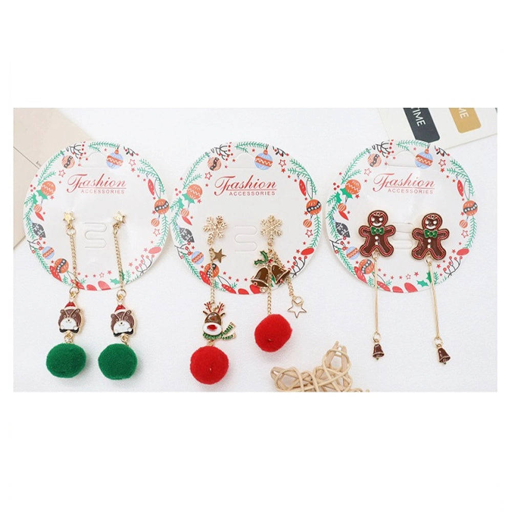 Jolly Christmas Cheer Dangle Earrings - Festive Holiday Jewelry
