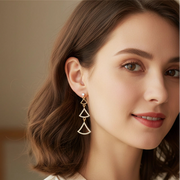 Rhinestone Tiered Drop Earrings - Sparkling Art Deco Dangle Earrings for Weddings, Prom & Formal Events (AER1821)