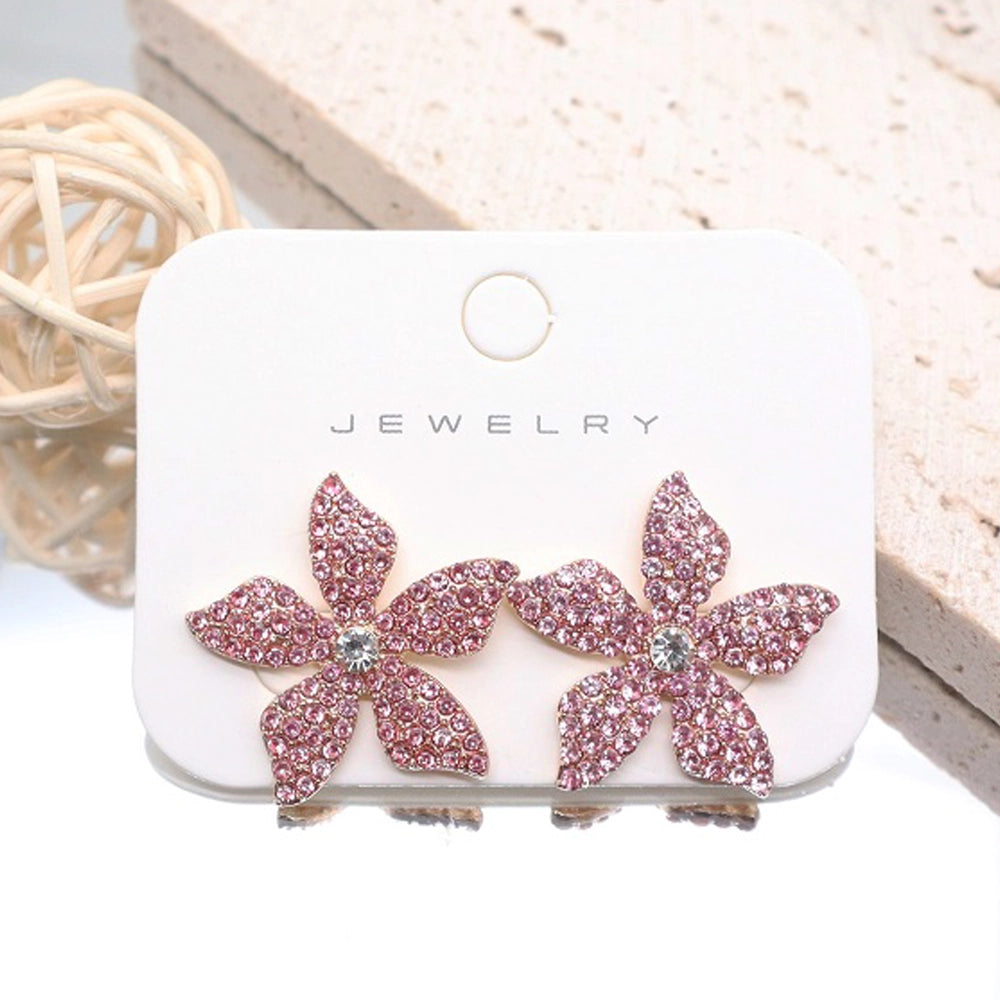Floral Rhinestone Studs (AER1840)