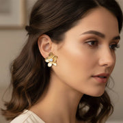Exquisite Floral Statement Stud Earrings (AER1863)